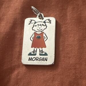 GANZ Morgan Name Tag Charm ID Backpack Pull GIRLS